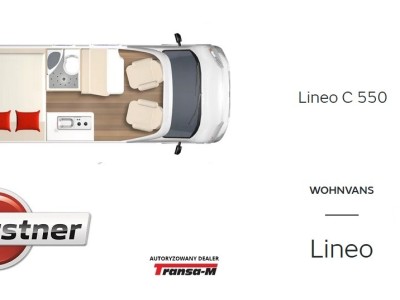 KAMPER BURSTNER LINEO C550 TRANSIT 130 KM NOWY! MODEL 2023! 1