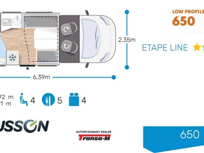 KAMPER CHAUSSON 650 ETAPE LINE BOXER 2.2HDI 140 KM NOWY! MODEL 2024 1